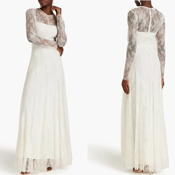 chinese dress ladies Long Tulle Lace Dress - Philosophy Di Lorenzo Serafini | Espace Cannelle